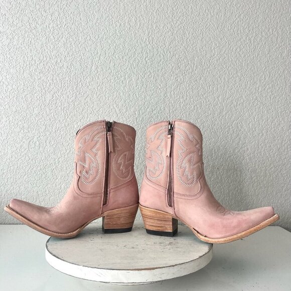 Lane SMOKESHOW Pink Cowboy Bootie Womens 8.5 Short Western Cowgirl Ankle Boots - Picture 9 of 14